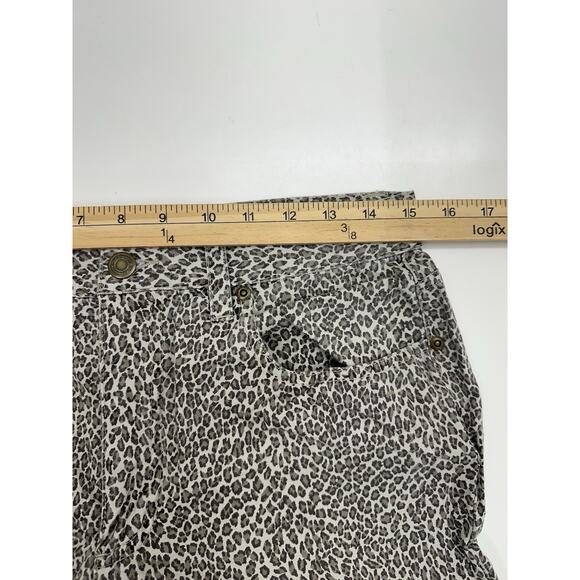 Liz Claiborne Liz Wear Womens Jeans Size 14 Petite Animal Print Brown Denim - Picture 6 of 10